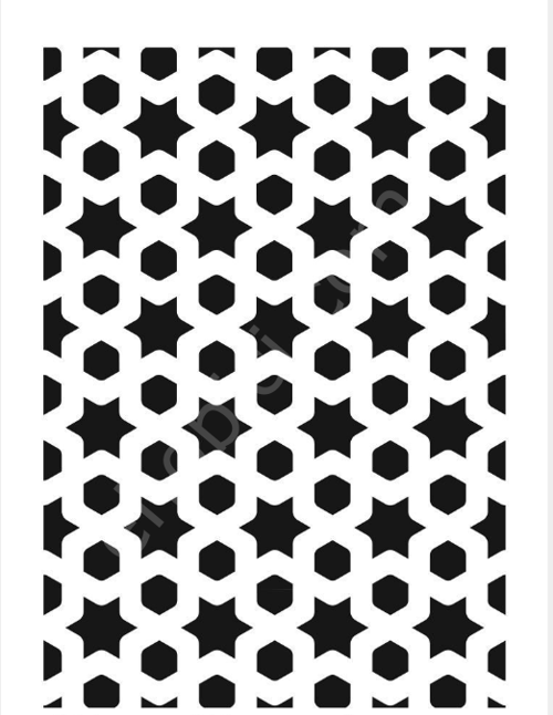 Ardışık Desen Stencil Şablon (21x30) R-034