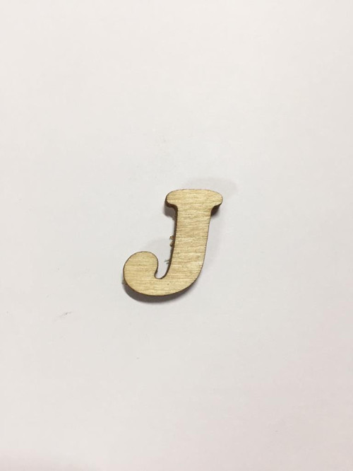 2,5cm Ahşap Harf ve Rakamlar - J