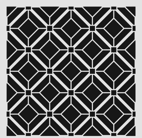 Ardışık Desen Stencil Şablon (25x25) R-052