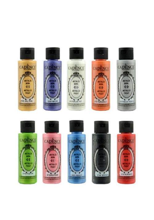 Metalik Boya Seti 10 Renk 70ml