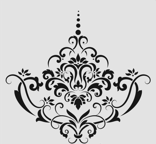 Damask Desen Stencil Şablon (40x40) DA-030
