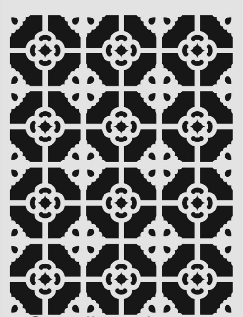Ardışık Desen Stencil Şablon (21x30) R-041