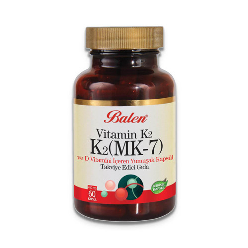 K2 MK-7 Vitamin K2 ve D Vitamini 450 mg 60 Kapsül