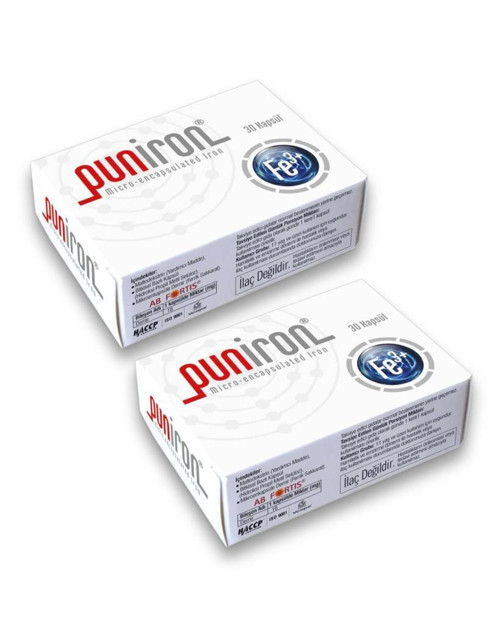 Puniron® Mikroenkapsüle Demir 30 Kapsül x 2 Adet