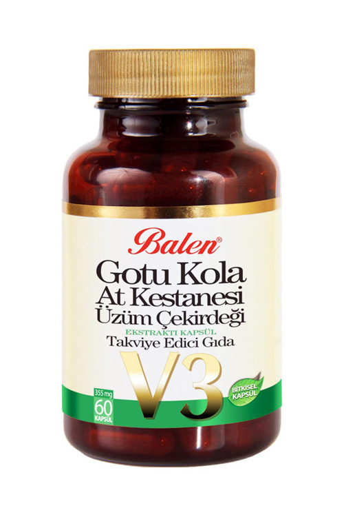 Gotu Kola-At Kestanesi-Üzüm Çekirdeği 355 mg 60 Kapsül