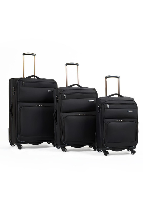 Lüx Kumaş 3'Lü Valiz Set Siyah - V117