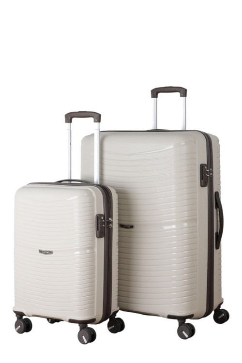 V379 Aura Y.Üretim Pp Valiz 55 Cm + 75 Cm Siyah Set