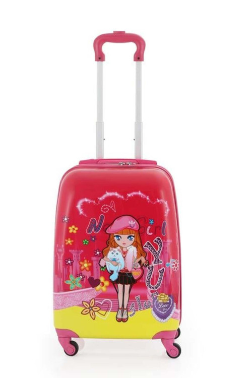 V307 Abs Çocuk Valiz-Fuşya Nely Girl ,