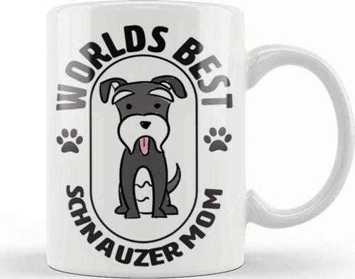 Worlds Best Schnauzer Mom 06 Kupa Bardak Porselen