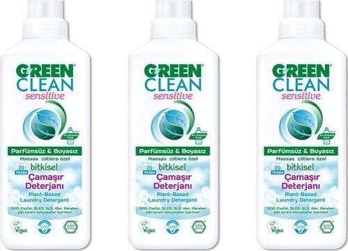 Sensitive Bitkisel Çamaşır Deterjanı 1000 ml x3 Adet