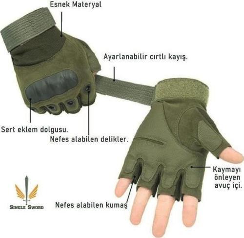 Yarım Parmak Taktik Eldiven Bisiklet Motosiklet Outdoor Eldiven