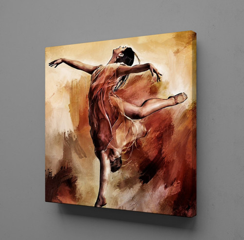DANS EDEN KADIN KANVAS TABLO 80x80cm