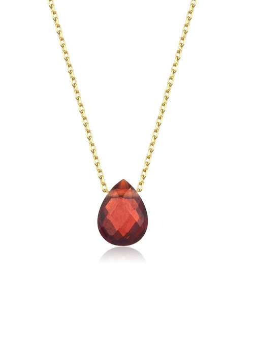 Garnet Damla Taşlı Kolye