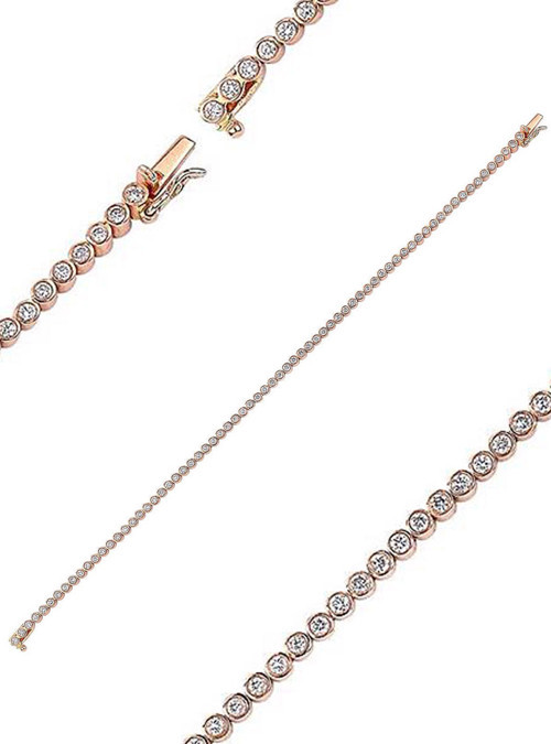 1.28ct (G-H vs) Pırlanta Suyolu Bileklik
