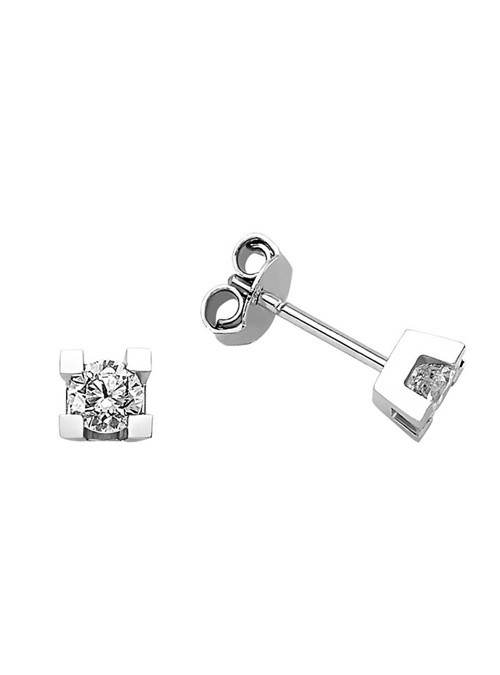 0.08 Karat H-I vs Pırlanta Tektaş Küpe W2PE3311-4