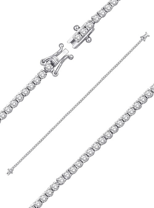 2.36ct (G-H vs) Karat Pırlanta Suyolu Bileklik