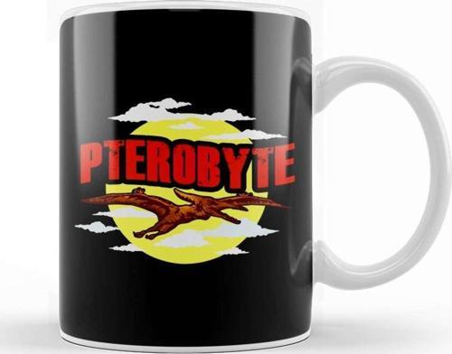 Funny Pterobyte Pterodactyl Dinosaur Flying Dino Kupa Bardak Porselen