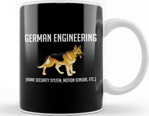 German Shepherd Engineering Home Security System Kupa Bardak Porselen