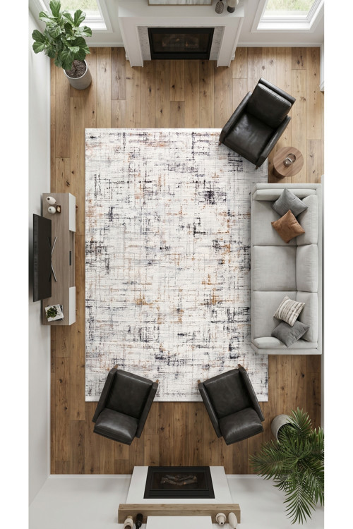 Elura Koyu Gri Salon Ve Oturma Odası Halısı – Robot Süpürge Uyumlu Kolay Temizlik Özel Ölçü Üretim