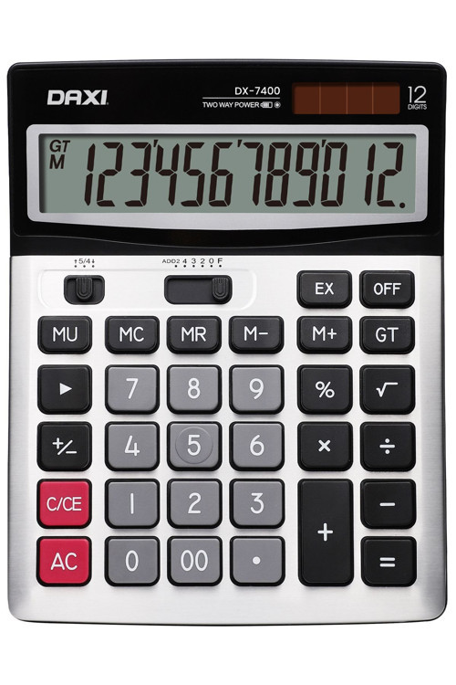 DX-7400 12 HANELİ BÜYÜK BOY HESAP MAKİNESİ