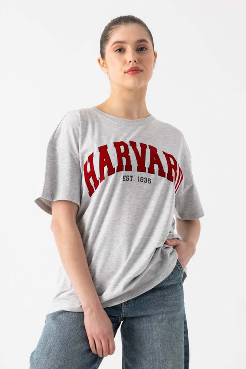 Harvard Baskılı T-Shirt