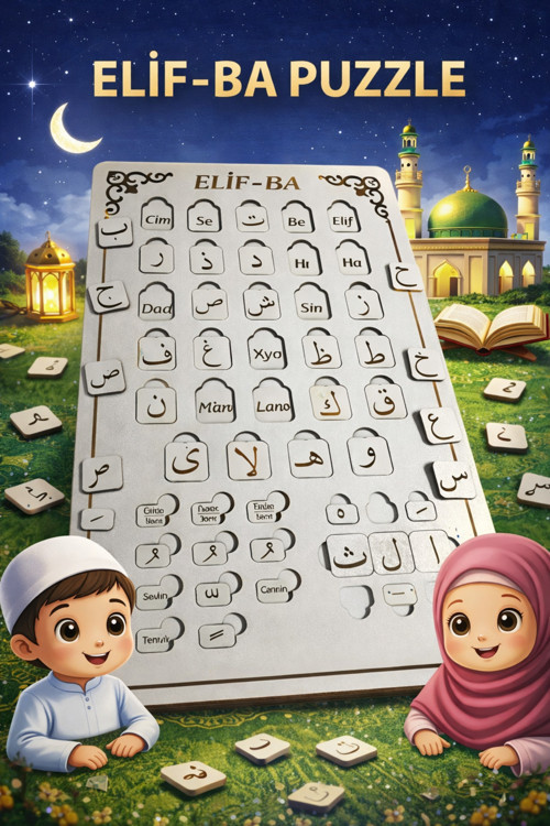 Elif Ba Puzzle Elif Be Bul Tak Eğitici Oyuncak