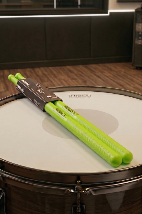 GFK-801LGR 5A Bateri Baget Kırılmaz Polyemid Açık Yeşil Renk Davul Bageti 5A Drumsticks