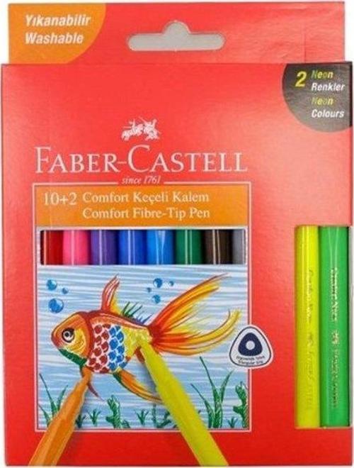 Faber-Castell 10 + 2 Neon Comfort Keçeli Kalem