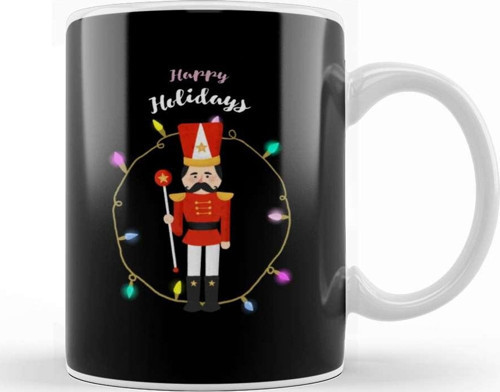 Happy Holidays Nutcracker 01 Kupa Bardak Porselen
