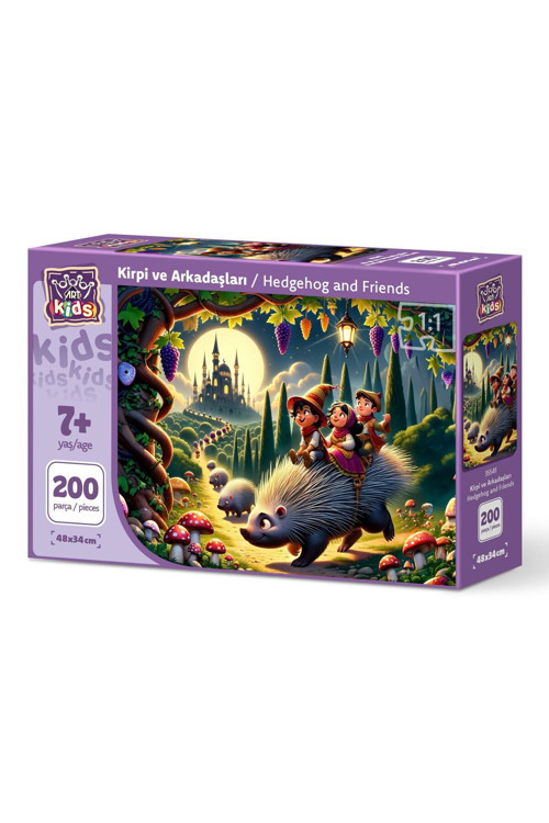 Art Çocuk Kirpi Ve Arkadaşları 200 Parça Puzzle