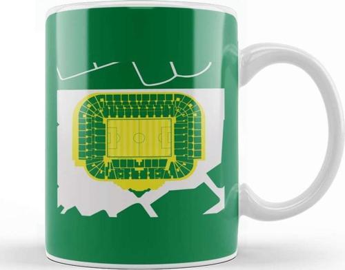 Celtic Park Stadium Overhead Kupa Bardak Porselen