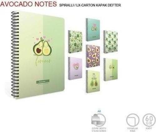 Avocado Notes Sp.Karton.Kpk.Def. A6 80 Yp. Çizgili
