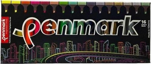 FOSFORLU KALEM 16 Lİ SÜPER KUTU 4 NEON+4 PASTEL +4 TROPİK+4 SİMLİ
