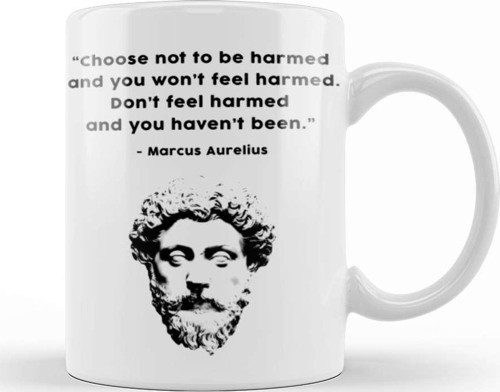 Marcus Aurelius Stoic Wisdom Kupa Bardak Porselen