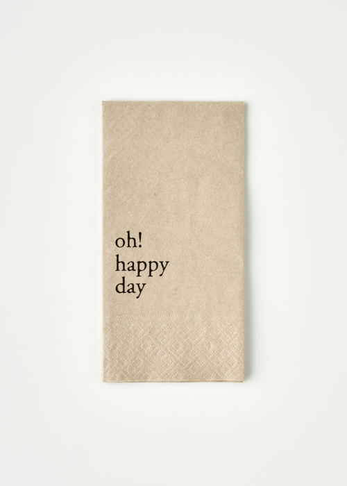 Oh Happy Day 100'Lü Kağıt Peçete Kahverengi (33X33 Cm)