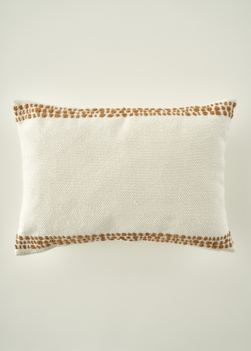 Tassel Dekoratif Kırlent Kılıfı Krem (35X50 Cm)