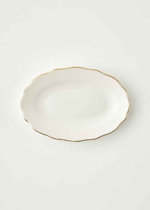 Victoria Porselen Sunum Tabağı Gold (25 Cm)