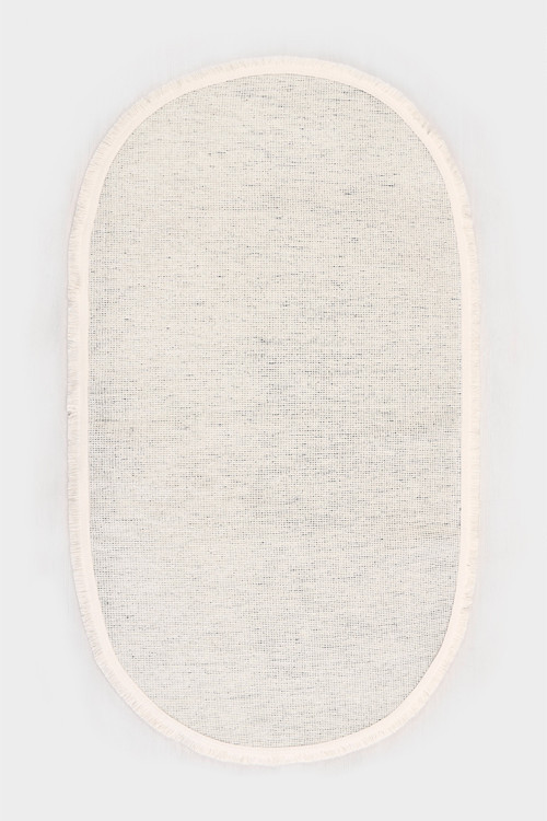 Aheste-Beyaz-Oval-Salon-Oturma Odası-Koridor-Mutfak-Modern-Kilim-Yıkanabilir-Taban-Robot Süpürge-Düz