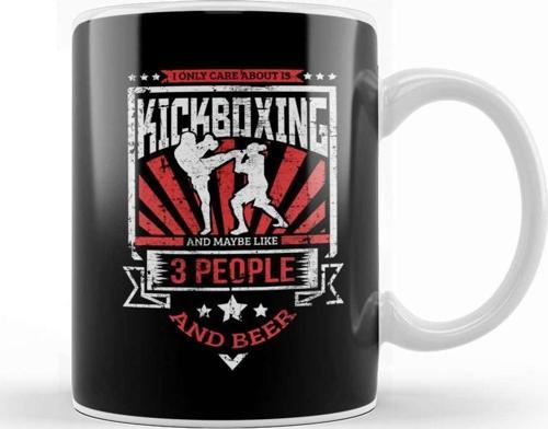 I Only Care About Kickboxing 3 People And Beer Kupa Bardak Porselen