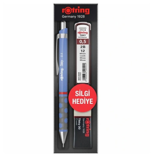 Tikky Versatil Kalem Min Silgi 3 Lü Set 0,5 Mm Menekşe Mavi -