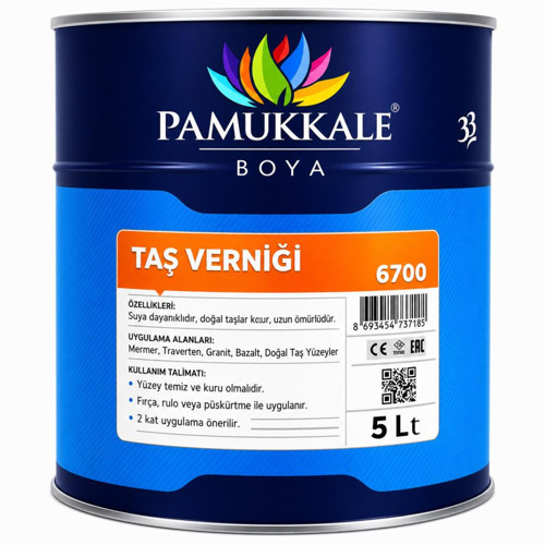 Doğal Taş Verniği Solvent Bazlı Şeffaf 5 Lt