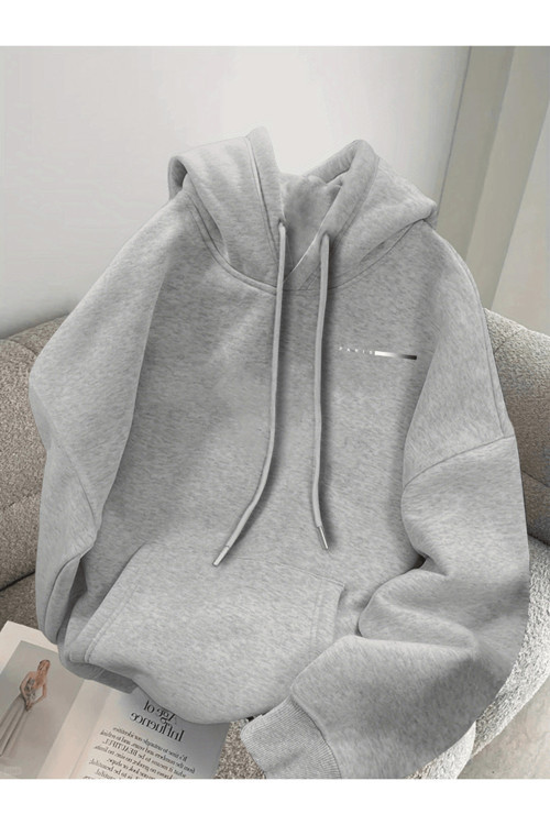 Unisex Oversize Kapüşonlu Sweatshirt Paris Yazılı