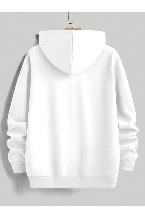 Unisex Oversize Kapüşonlu Sweatshirt Nabız Desenli