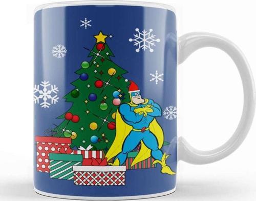 Bananaman Around The Christmas Tree Kupa Bardak Porselen