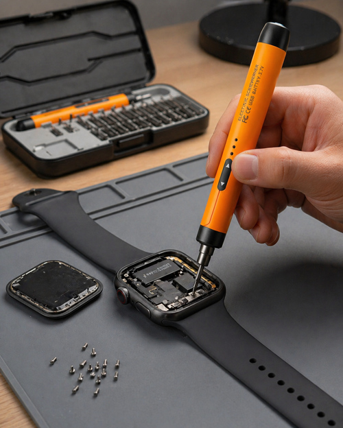Nivego Şarjlı Vidalama Seti 43 Parça – Elektrikli Tornavida Seti 500mAh Type-C Hızlı Şarj, Hassas Uçlu, Telefon Laptop Tamir Kiti 3
