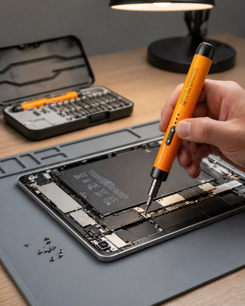 Nivego Şarjlı Vidalama Seti 43 Parça – Elektrikli Tornavida Seti 500mAh Type-C Hızlı Şarj, Hassas Uçlu, Telefon Laptop Tamir Kiti 4
