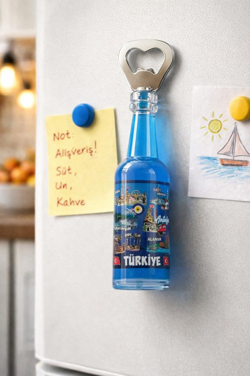 Magnetli Şişe Açacağı Türkiye Temalı Buzdolabı Süsü Açacak Hediyelik Turistik Dekoratif