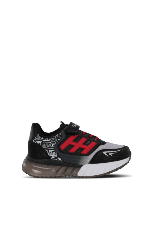 ENZO F Unisex Çocuk Siyah / Kırmızı Günlük Spor Ayakkabısı