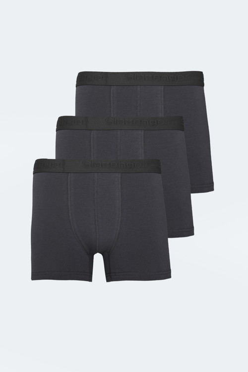 JAMA 3 lü Set Erkek Koyu Gri Boxer