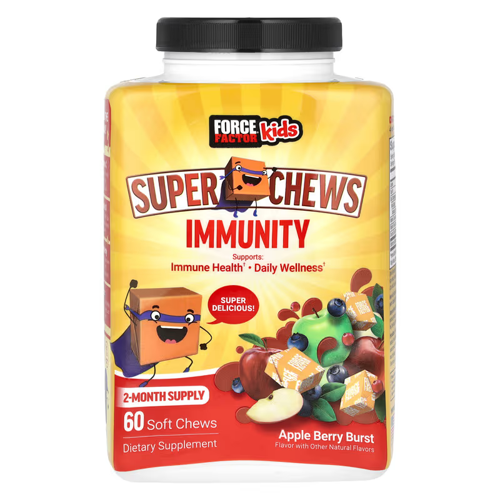 Kids Super Chews İmmunity İmmune Health Apple Berry Burst 60 Soft Chews
